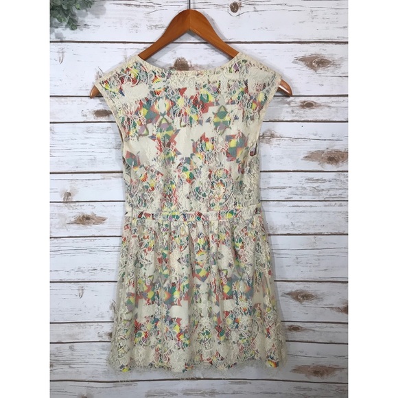 PETTICOAT ALLEY COLORFUL LACE OVERLAY DRESS - Picture 5 of 5